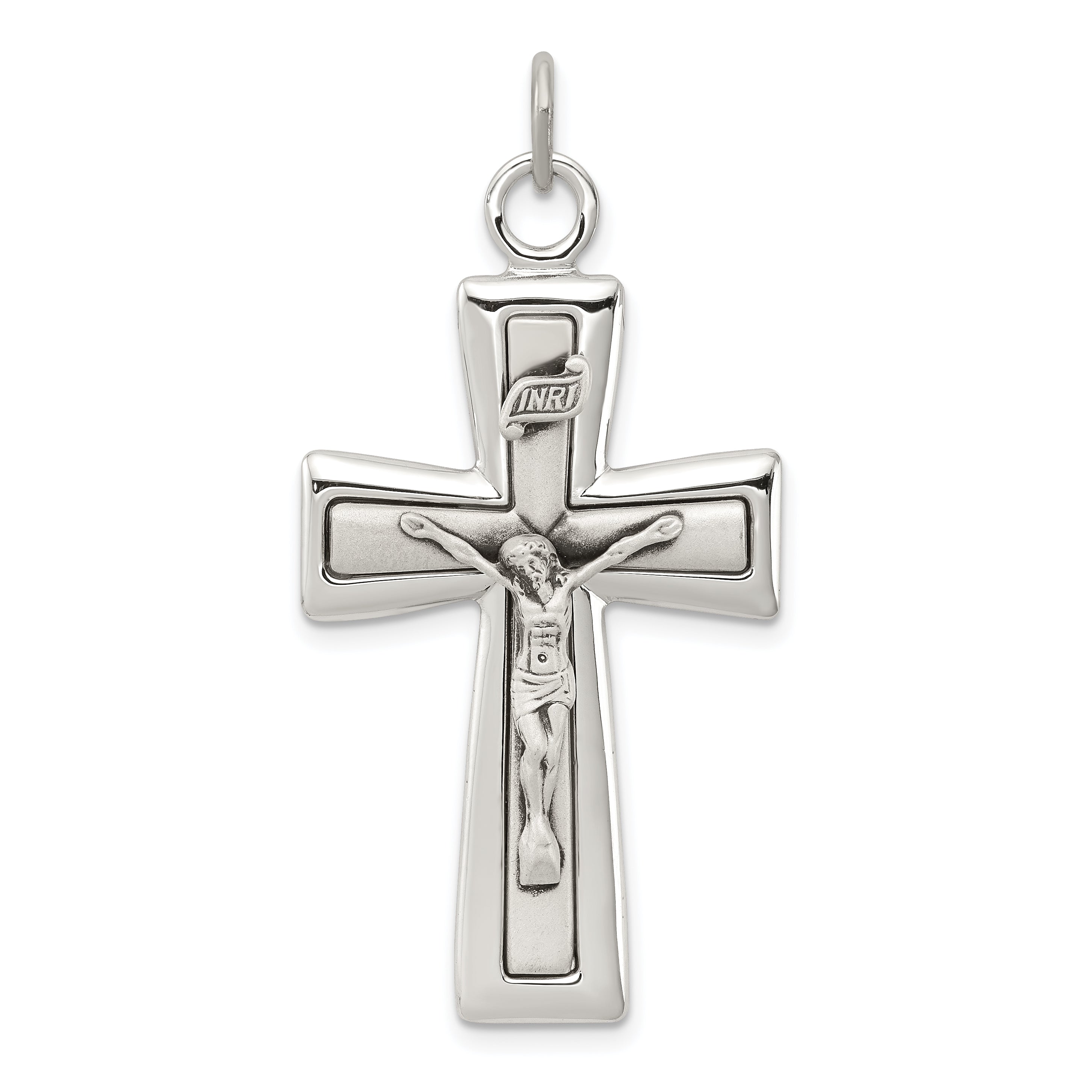 Sterling Silver INRI Crucifix Pendant