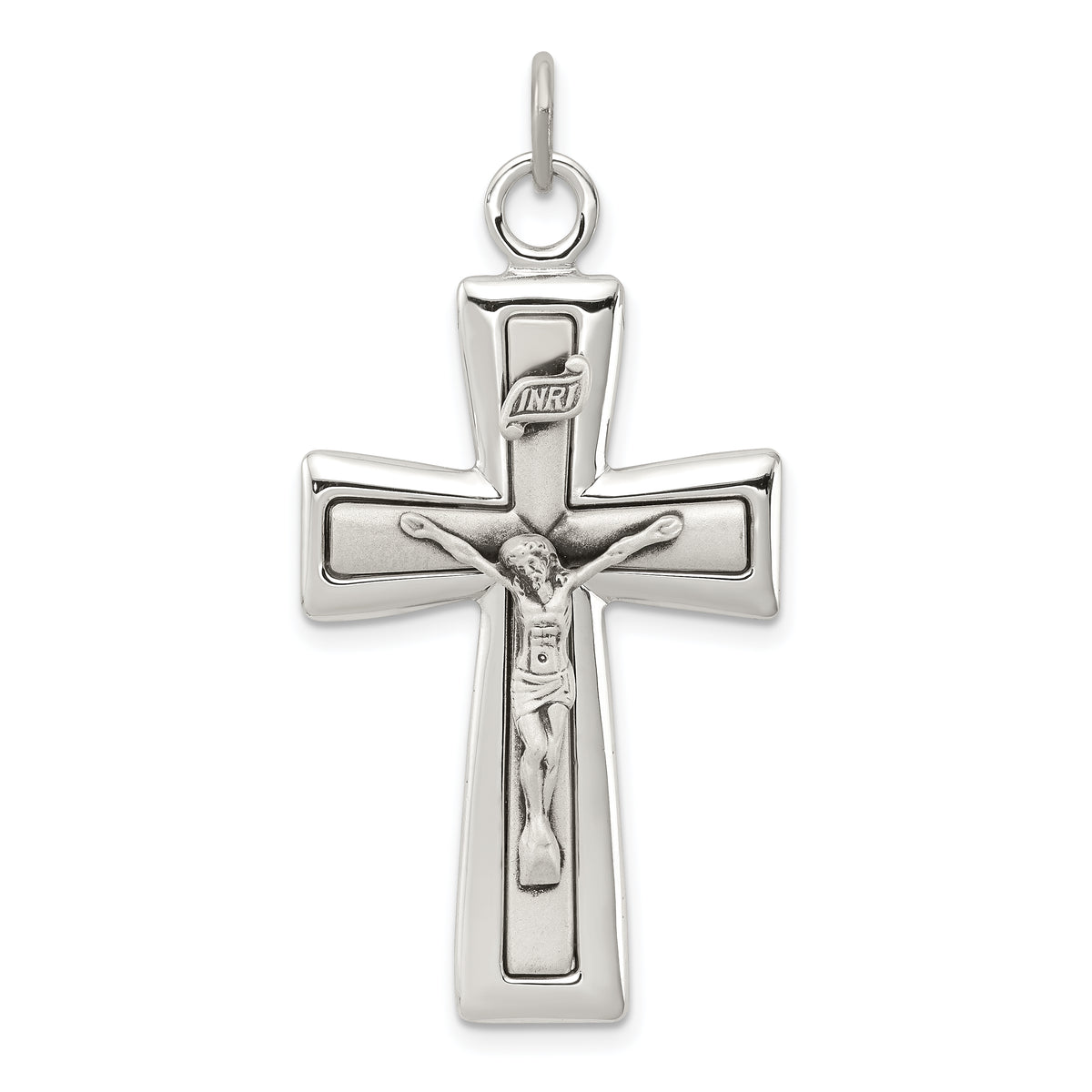 Sterling Silver INRI Crucifix Pendant