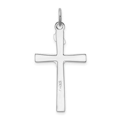 Sterling Silver & 18K Gold-plated INRI Crucifix Charm with Polished Finish