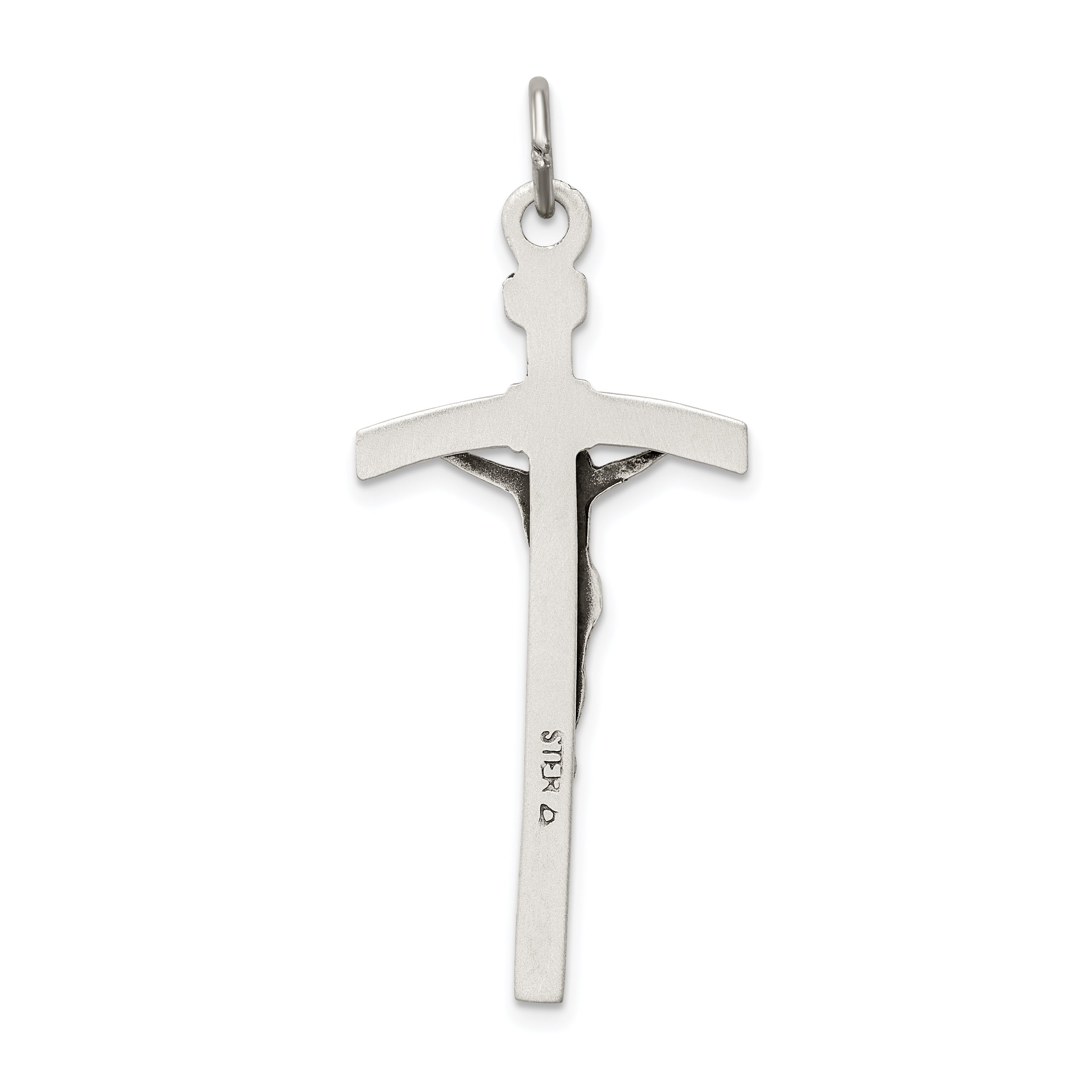 Sterling Silver Antiqued Crucifix Pendant