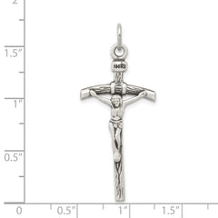 Sterling Silver Antiqued Crucifix Pendant