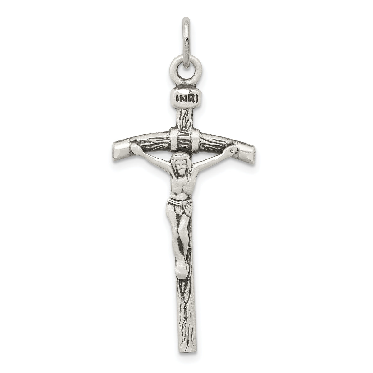 Sterling Silver Antiqued Crucifix Pendant