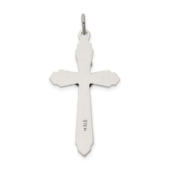 Sterling Silver 925 Antiqued Crucifix Pendant Polished Solid Vintage Style