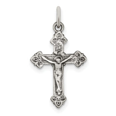 Sterling Silver Antiqued INRI Crucifix Pendant