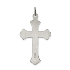 Sterling Silver 925 INRI Crucifix Pendant with Polished Finish, Solid Die Struck Design