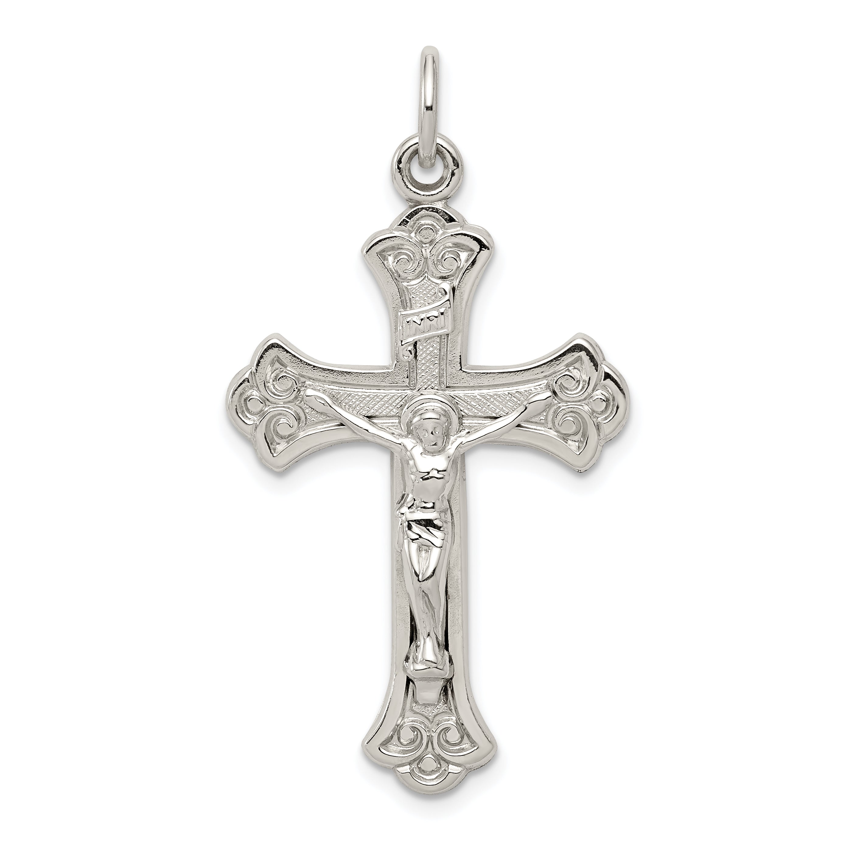 Sterling Silver INRI Crucifix Pendant