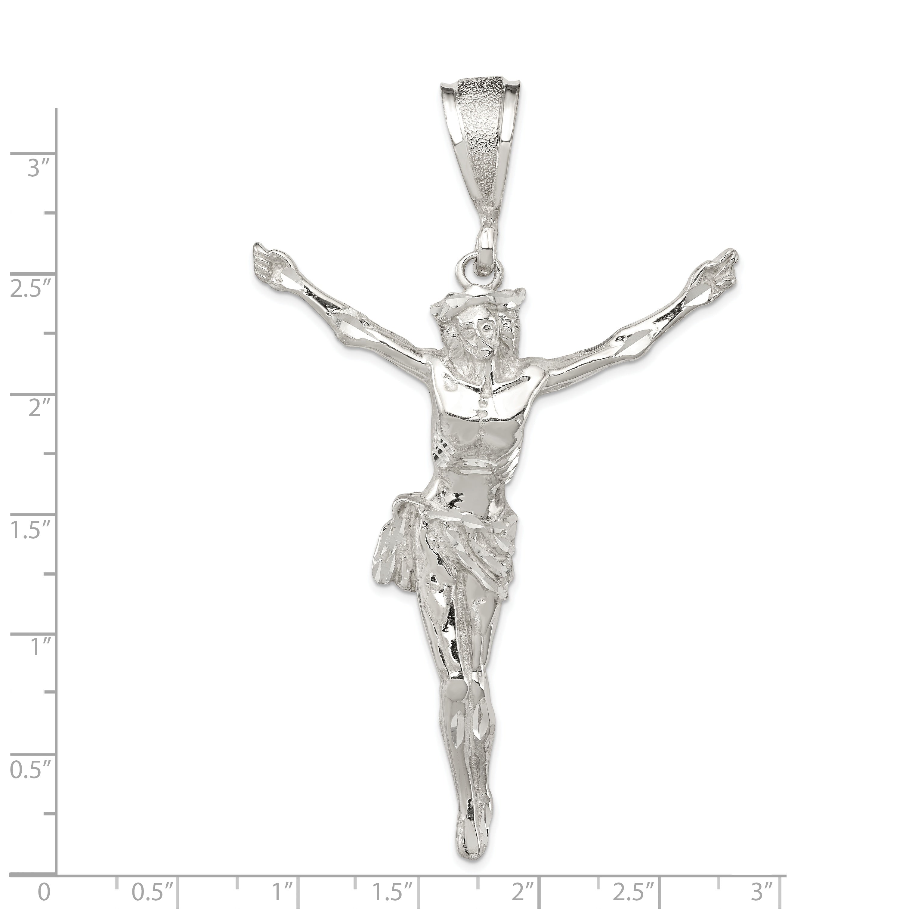 Sterling Silver Corpus (Crucified Christ) Pendant