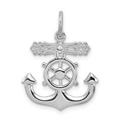 Sterling Silver Rhodium-plated Mariner Cross Pendant