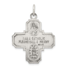 Sterling Silver Antiqued 4-way Medal