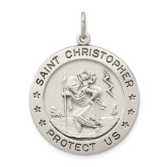 Sterling Silver Antiqued St. Christopher Medal