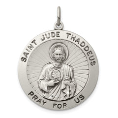 Sterling Silver Antiqued Saint Jude Thaddeus Medal