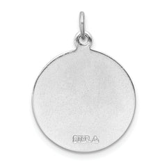 Sterling Silver Rhodium-plated Saint Jude Thaddeus Medal