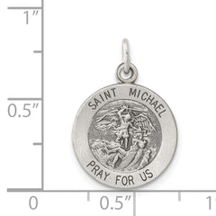 Sterling Silver Antiqued Saint Michael Medal