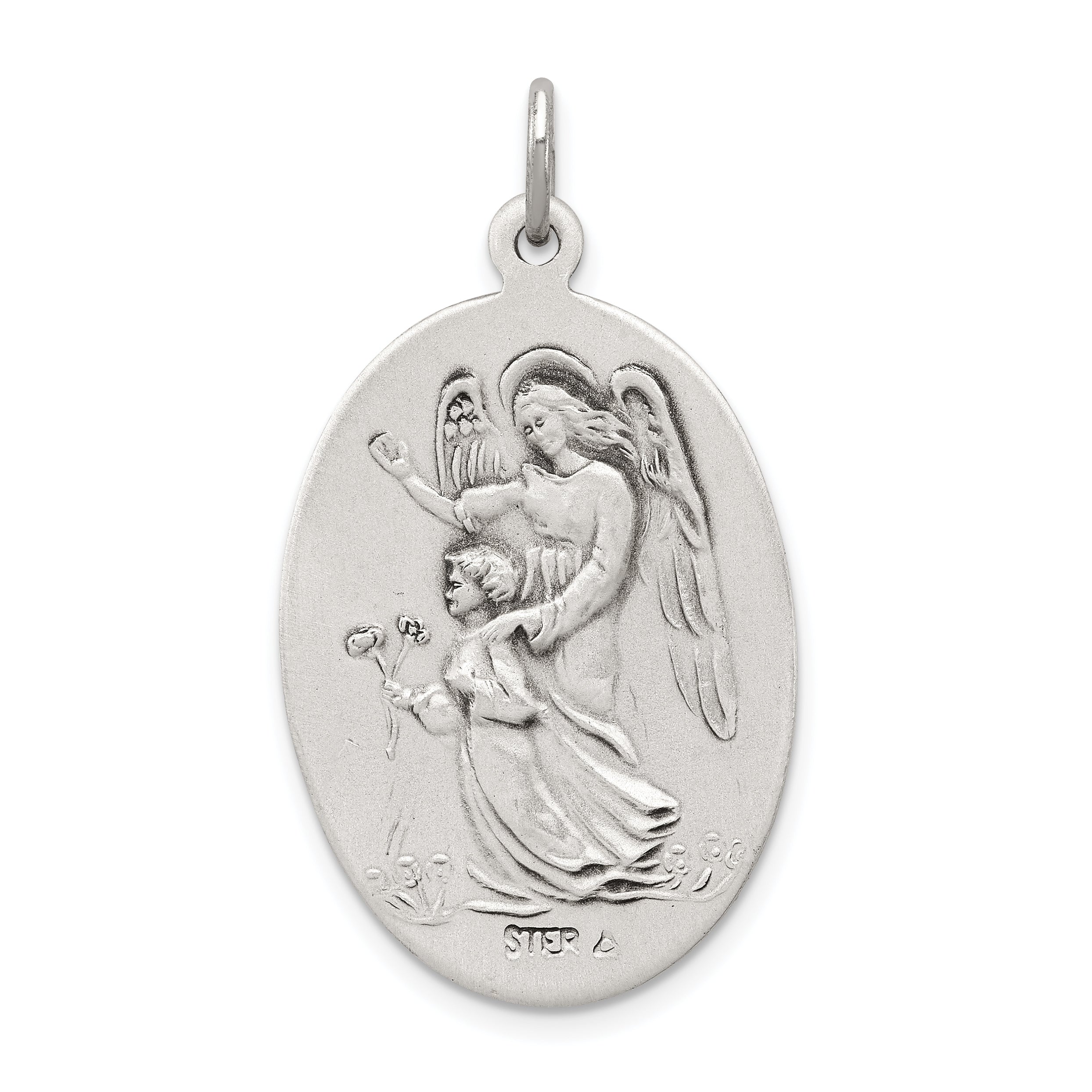 Sterling Silver Antiqued Reversible St. Michael Medal