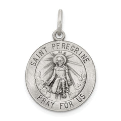 Sterling Silver Antiqued St. Peregrine Medal