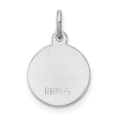 Sterling Silver Rhodium-plated Angel Medal Charm