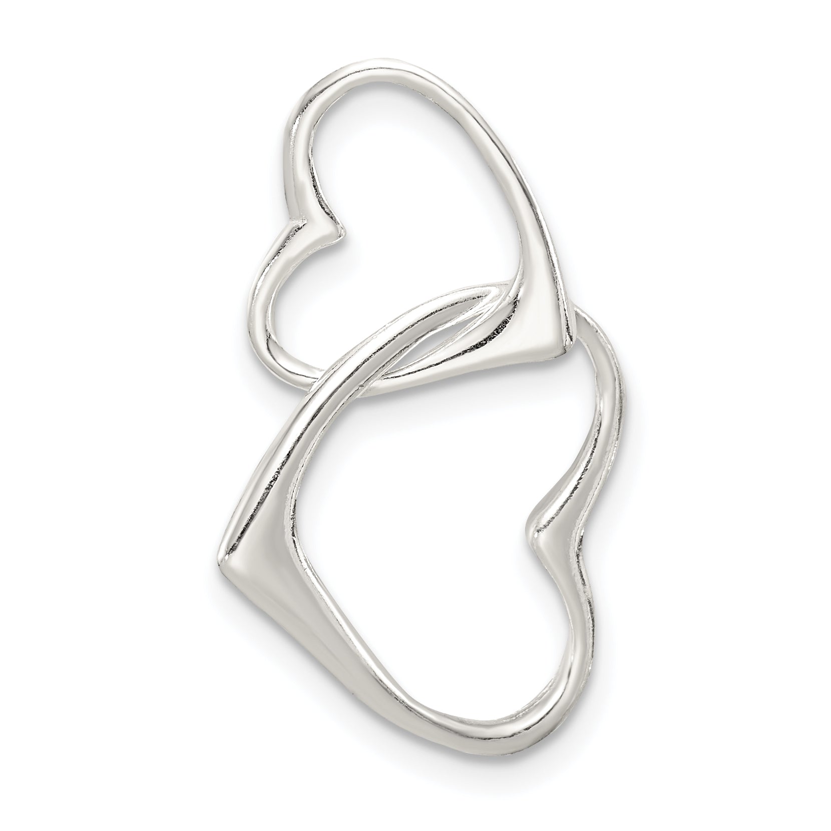 Sterling Silver Double Heart Pendant