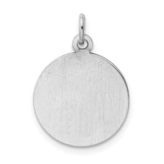 Sterling Silver Rhodium-plated Holy Communion Disc Charm