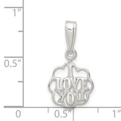 Sophia Jewelers Sterling Silver 925 I Love You Charm with Polished Finish