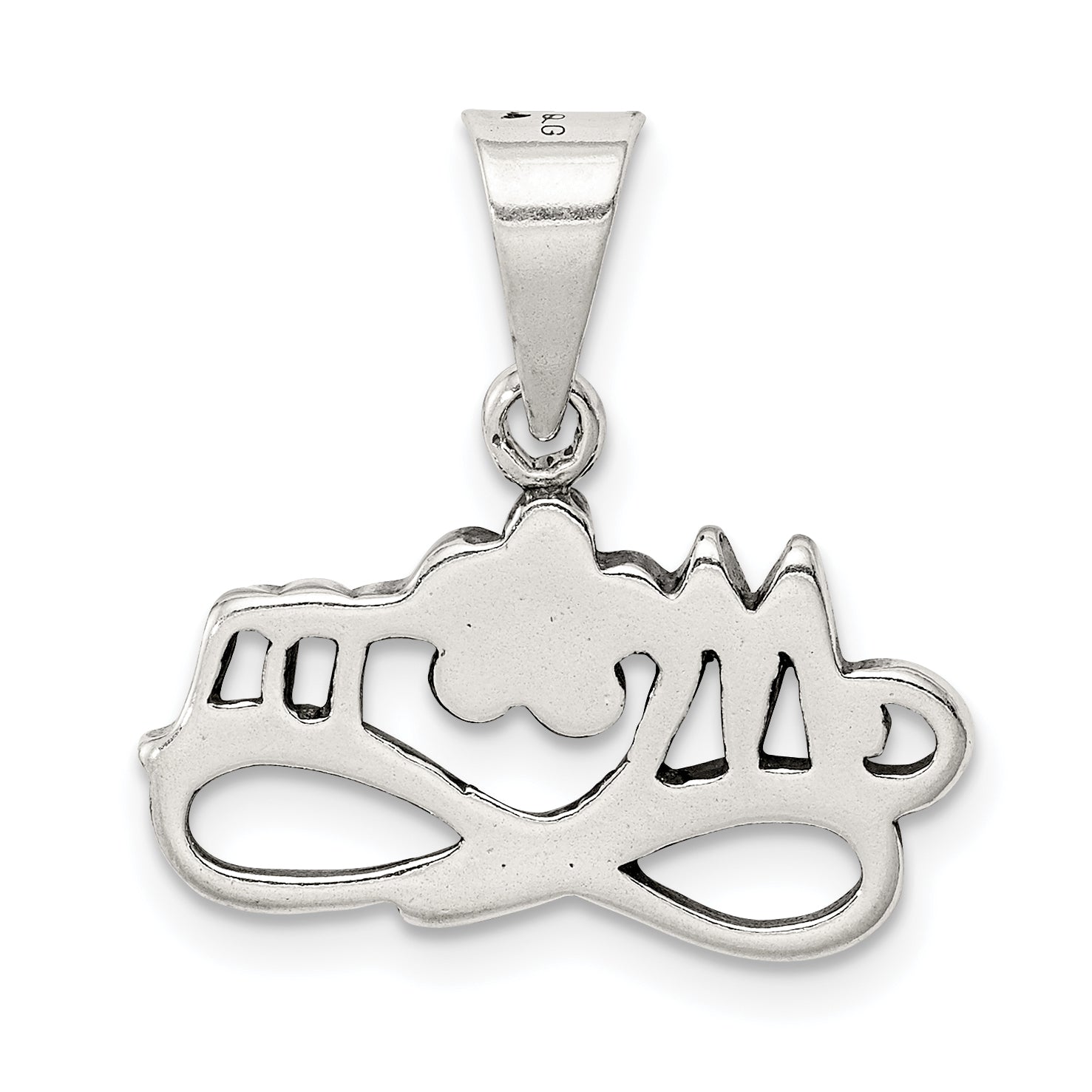 Sophia Jewelers Sterling Silver 925 Mom Charm with Polished Finish