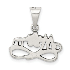 Sophia Jewelers Sterling Silver 925 Mom Charm with Polished Finish