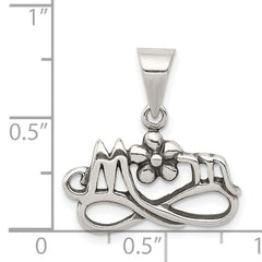 Sophia Jewelers Sterling Silver 925 Mom Charm with Polished Finish