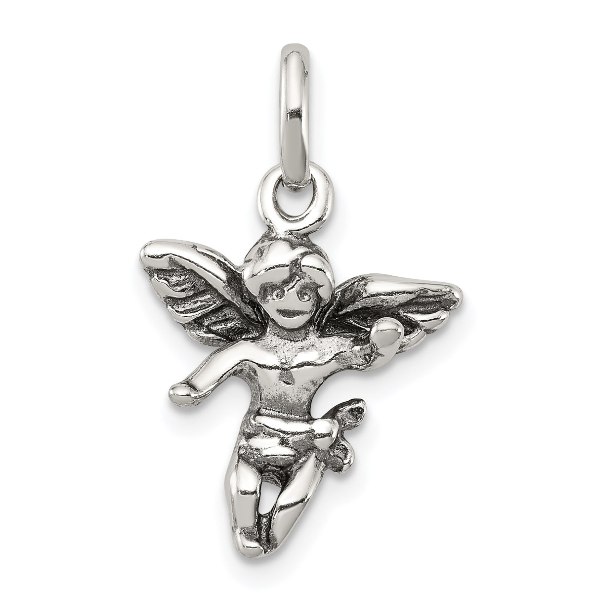 Sterling Silver Antiqued Angel Charm