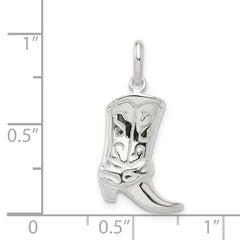 Sterling Silver Cowboy Boot Charm