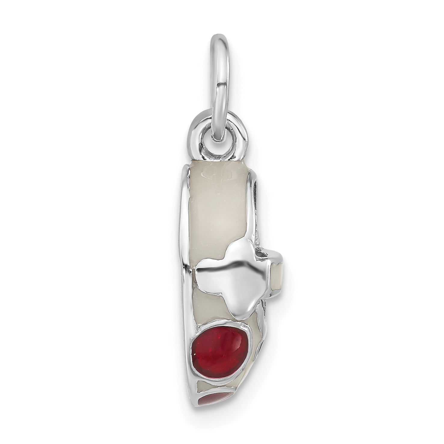 Sterling Silver Enameled Shoe Charm