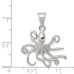 Sophia Jewelers 925 Sterling Silver Men's Octopus Charm Polished Finish