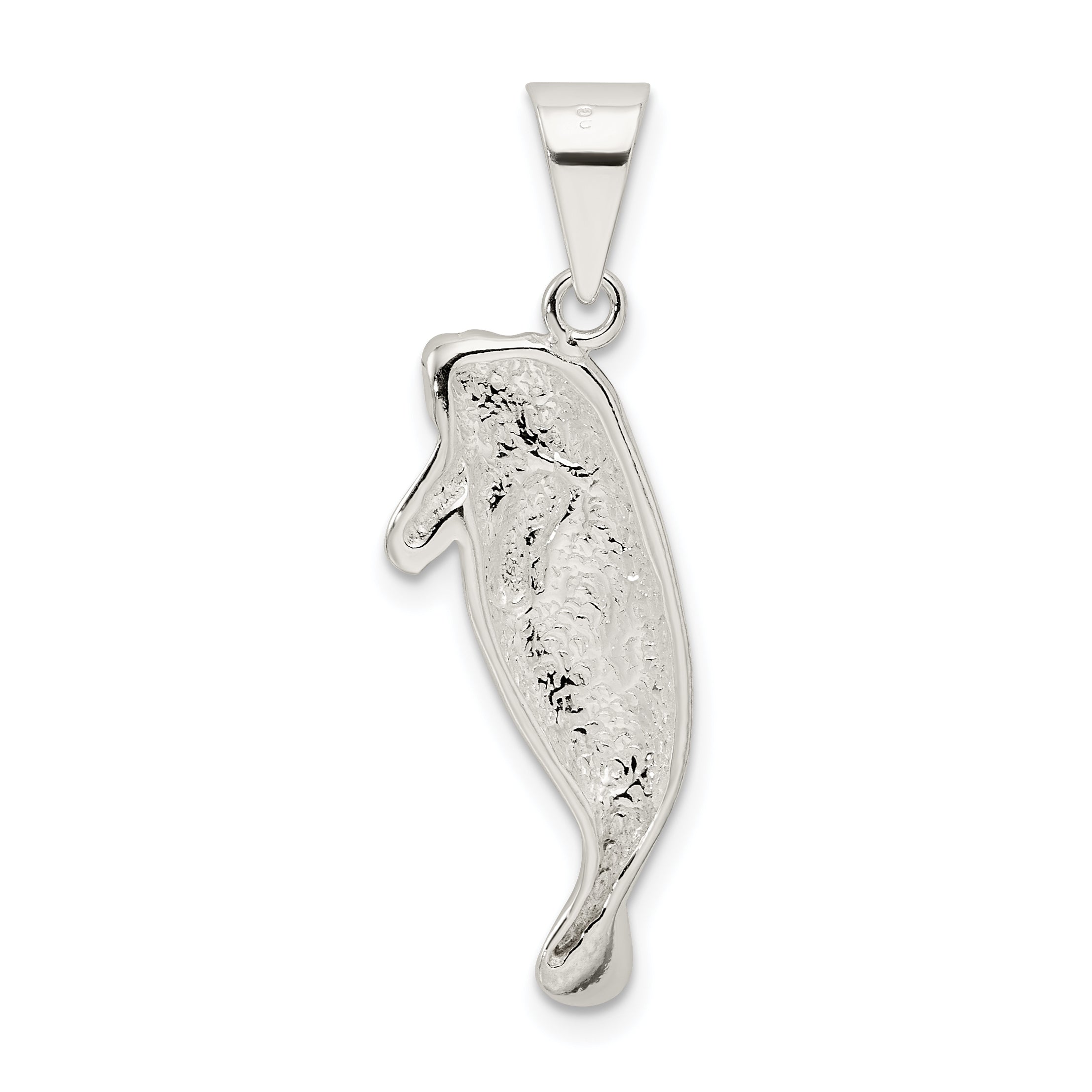 Sophia Jewelers Sterling Silver Manatee Charm Polished Finish Anti-Tarnish