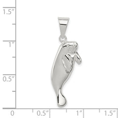 Sophia Jewelers Sterling Silver Manatee Charm Polished Finish Anti-Tarnish