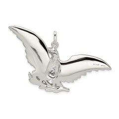 Sterling Silver 925 Men's Eagle Charm with Anti-Tarnish Finish