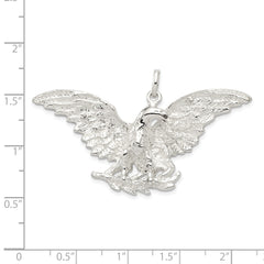 Sterling Silver 925 Men's Eagle Charm with Anti-Tarnish Finish