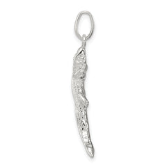 Sterling Silver 925 Lizard Charm with Polished Finish for Men