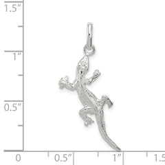 Sterling Silver 925 Lizard Charm with Polished Finish for Men