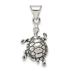 Sterling Silver Antiqued Turtle Charm