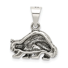 Sterling Silver 925 Raccoon Charm Antique Finish Men's Pendant