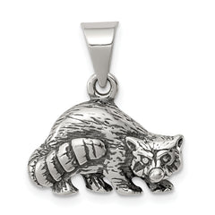 Sterling Silver Antiqued Raccoon Charm