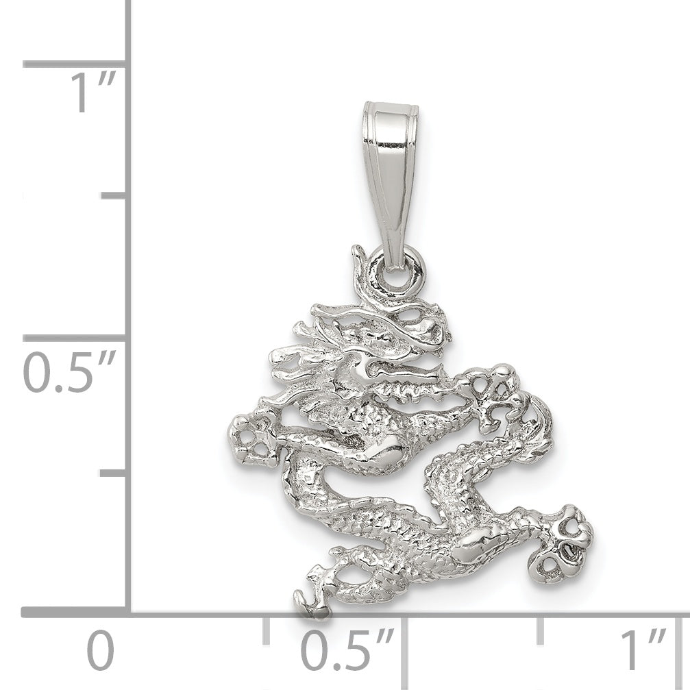 Sterling Silver Dragon Pendant