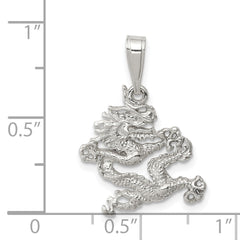 Sophia Jewelers Sterling Silver 925 Dragon Pendant with Polished Finish