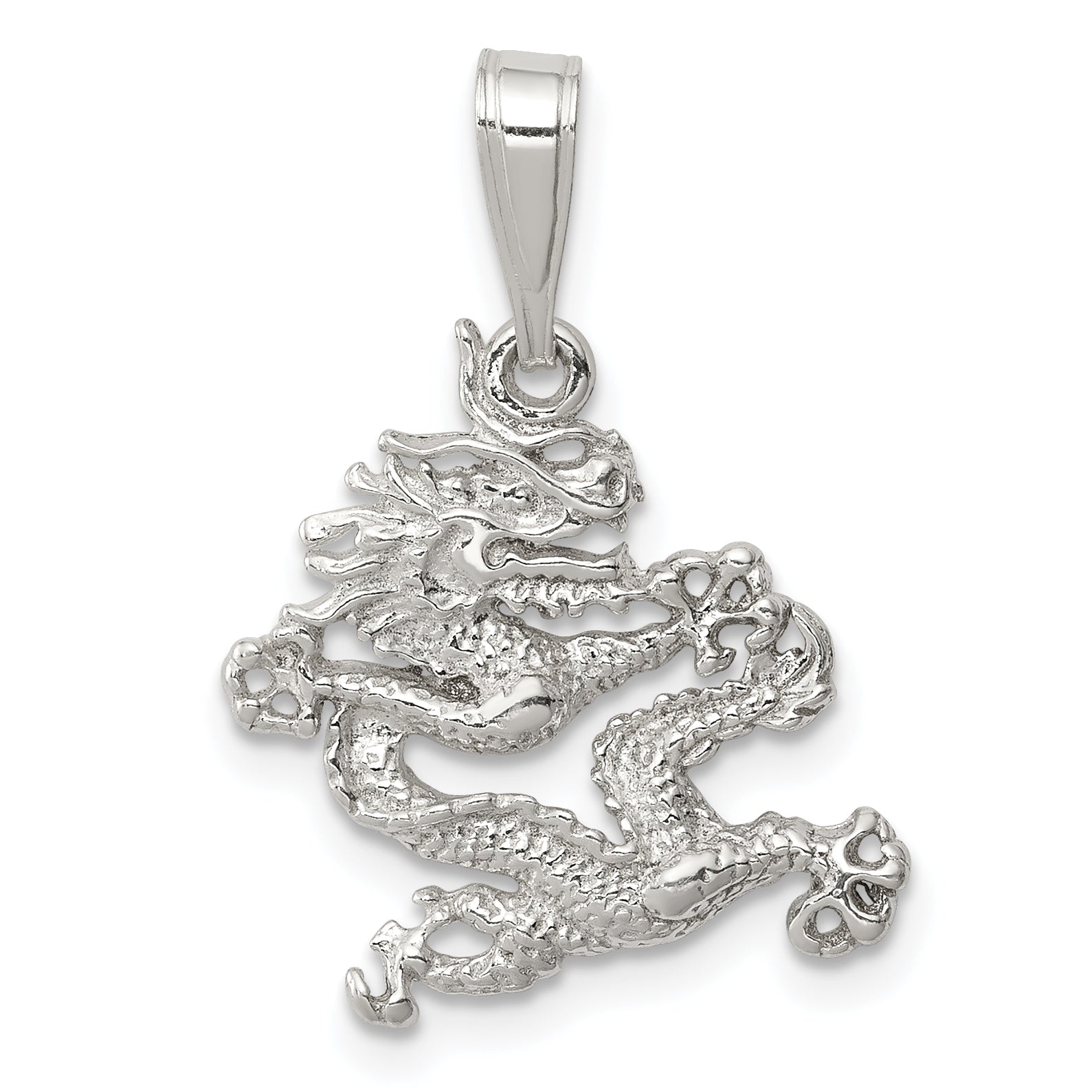 Sterling Silver Dragon Pendant