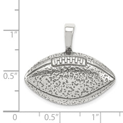 Sophia Jewelers Sterling Silver Antiqued Football Pendant for Men