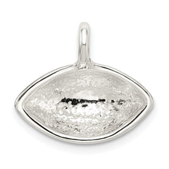 Sterling Silver 925 Football Pendant with Polished Anti-Tarnish Finish