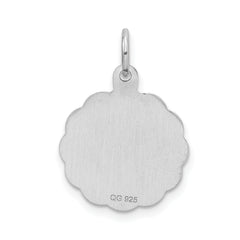 Sophia Jewelers Sterling Silver Rhodium-Plated Brocaded Initial E Pendant  Elegant and Tarnish-Resistant Keepsake