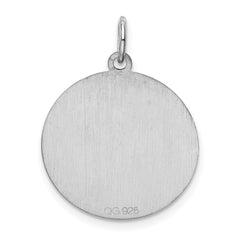 Sophia Jewelers Sterling Silver 'J' Charm with Rhodium Brocade Finish