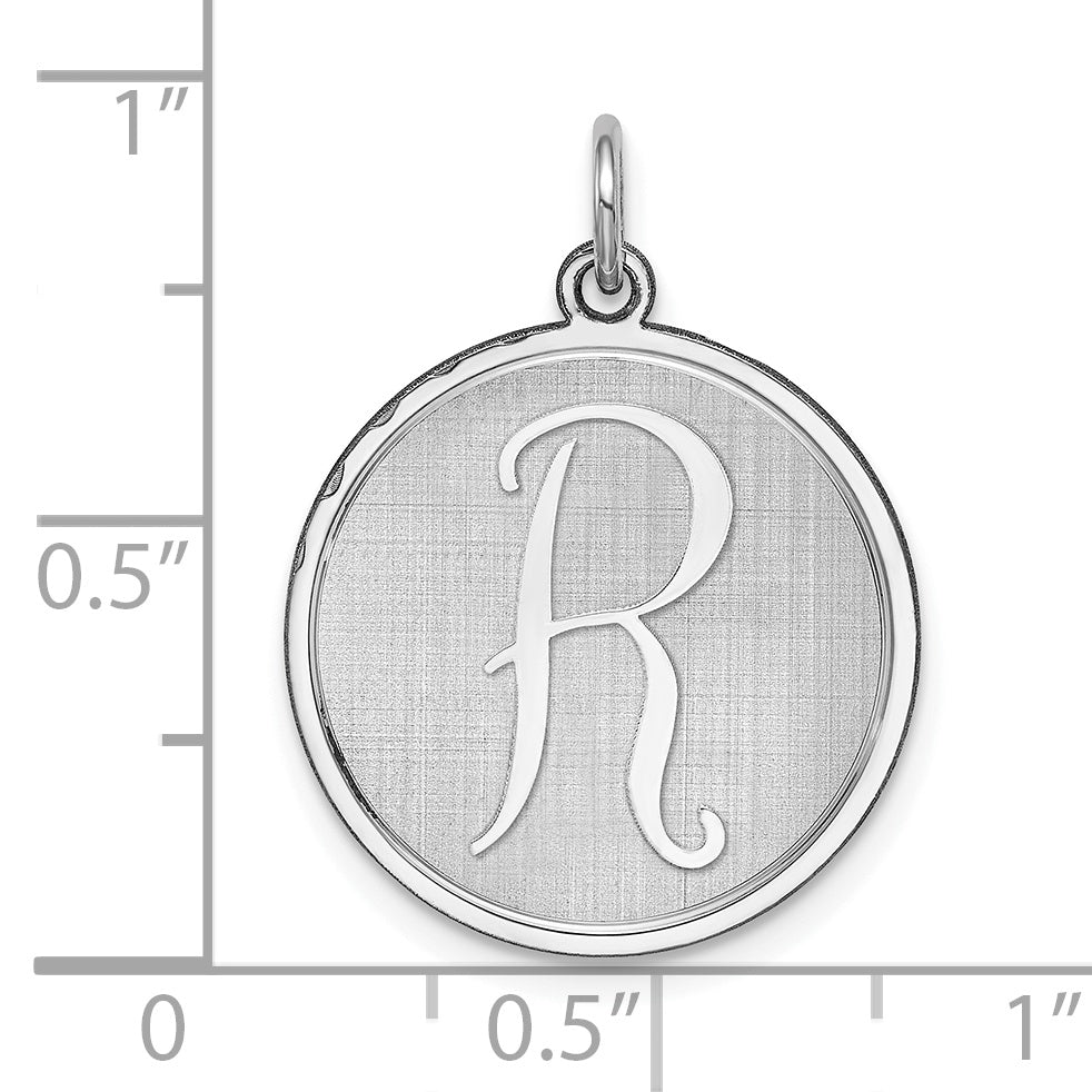 Sophia Jewelers Rhodium-Plated Sterling Silver Initial R Charm Elegant Design