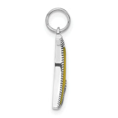 Sterling Silver Enameled Yellow Banana Charm