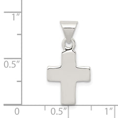 Sterling Silver 925 Cross Pendant with Polished Anti-Tarnish Finish