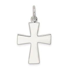 Sterling Silver 925 Polished Latin Cross Charm Anti-Tarnish Solid